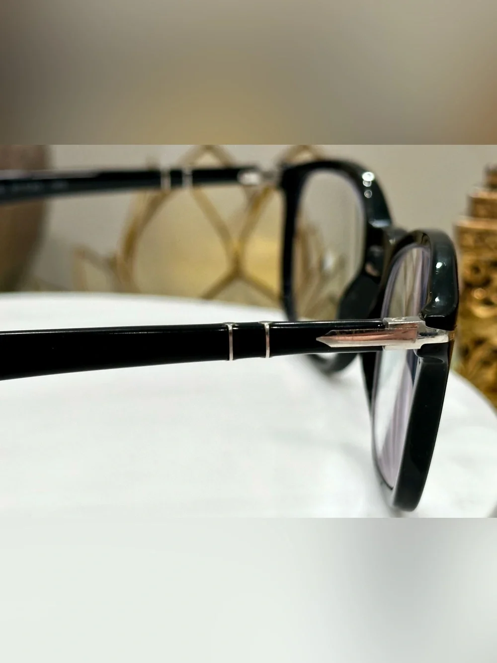 Persol Handmade Italy 3303-V Classic Black Rx Eyeglass Frames, Persol Case/Cloth